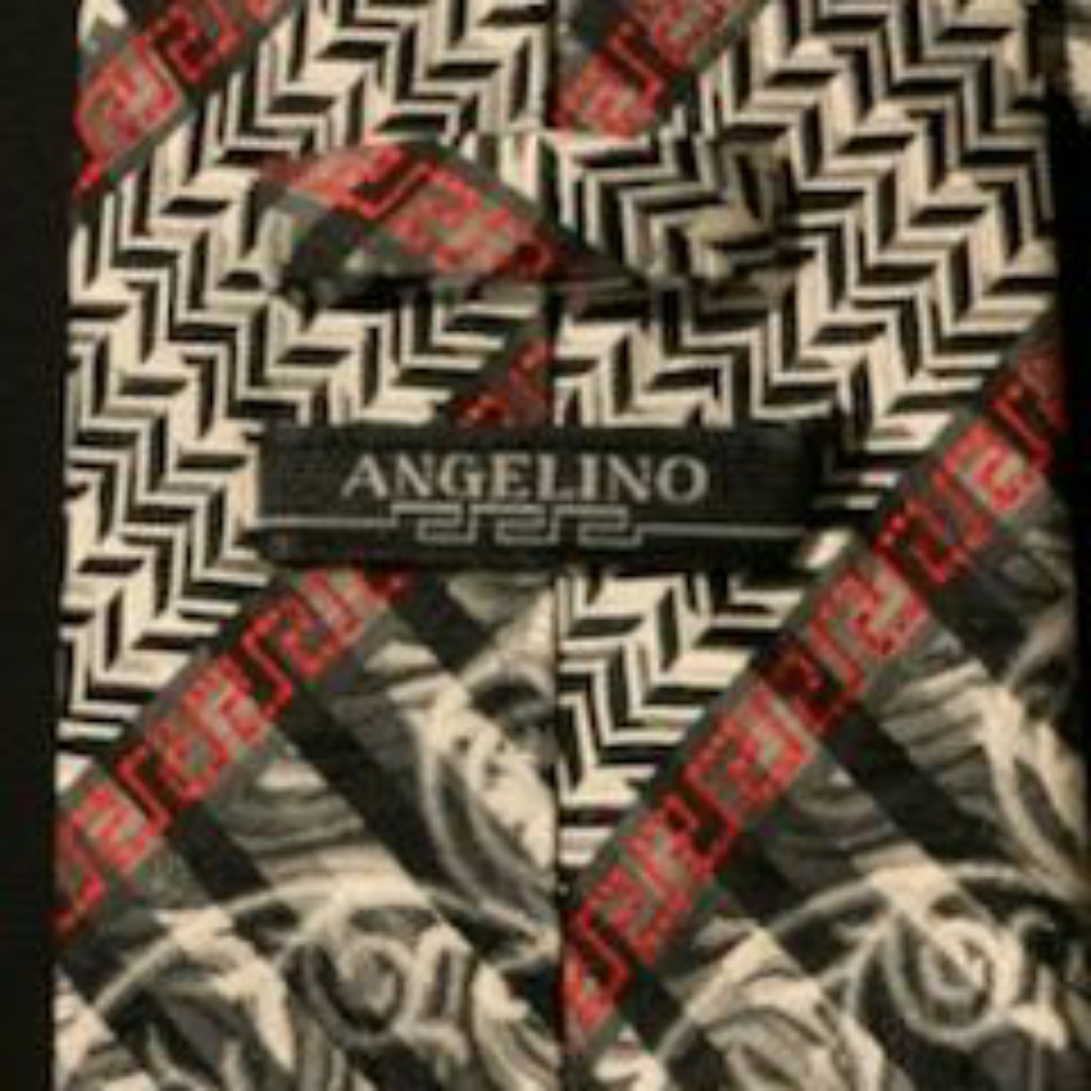 Men's 52 inch Red, black, White tie - Picture 2 of 2